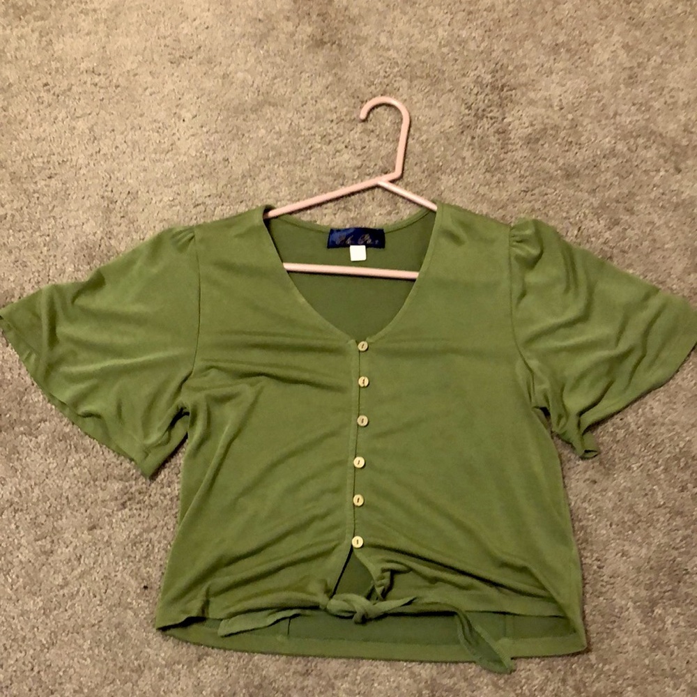 Green blouse